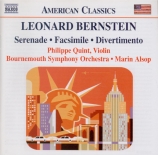 BERNSTEIN - Alsop - Serenade pour violon, orchestre à cordes, harpe et p