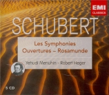 SCHUBERT - Heger - Symphonie n°1 en ré majeur D.82