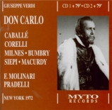 VERDI - Molinari-Pradel - Don Carlo, opéra (version italienne) Live, Met 22 - 04 - 1972