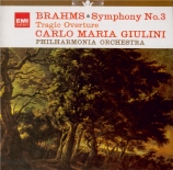 BRAHMS - Giulini - Symphonie n°3 pour orchestre en fa majeur op.90 remastered by Yoshio Okazaki, import Japon
