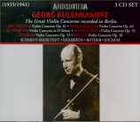 Georg Kulenkampff : The great violin concertos recorded in Berlin