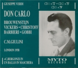 VERDI - Giulini - Don Carlo, opéra (version italienne) Live London, 12 - 5 - 1958