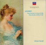 SCHUBERT - Kempff - Sonate pour piano en la mineur op.42 D.845