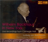 Wilhelm Backhaus in New York Live Recordings from Carnegie Hall