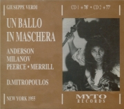 VERDI - Mitropoulos - Un ballo in maschera (Un bal masqué), opéra en tro