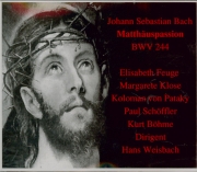 BACH - Weisbach - Passion selon St Matthieu (Matthäus-Passion), pour sol