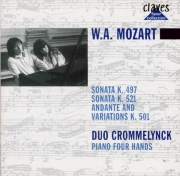 MOZART - Duo Crommelynck - Sonate pour piano (quatre mains) en fa majeur