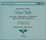 VERDI - Previtali - Don Carlo, opéra (version italienne) live Rome 24 - 4 - 1968