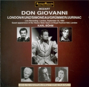 MOZART - Böhm - Don Giovanni (Don Juan), dramma giocoso en deux actes K live London 23 - 9 - 54