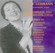 Lotte Lehmann : The complete 1941 radio recital cycle